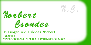 norbert csondes business card